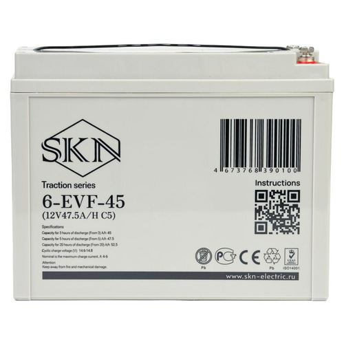 Аккумулятор SKN 6-EVF-45 (12V47.5A/H C5)