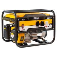 Бензиновый генератор PS 25, 2,5 кВт, 230 В, 15 л, ручной старт Denzel Бензиновый генератор PS 25, 2,5 кВт, 230 В, 15 л, ручной старт Denzel
