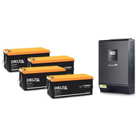 Комплект Инвертор SmartWatt Hybrid 5K + Delta CGD 12200 4 шт. Комплект Инвертор SmartWatt Hybrid 5K + Delta CGD 12200 4 шт.