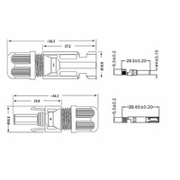 Коннектор MC4 AB 30А для подключения солнечных панелей (комплект)
