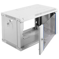 Шкаф телекоммуникационный настенный ЦМО разборный ЭКОНОМ 6U (600 × 350) дверь стекло ШРН-Э-6.350