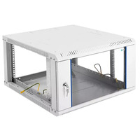 Шкаф телекоммуникационный настенный ЦМО разборный ЭКОНОМ 6U (600 × 650) дверь стекло, цвет черный ШРН-Э-6.650-9005